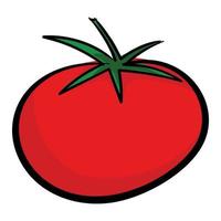 Red tomato icon, cartoon style vector