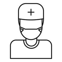 Doctor icon, outline style vector