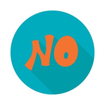 Word no icon, flat style