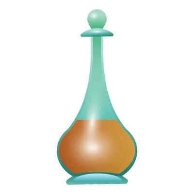 Potion bottle icon, cartoon style