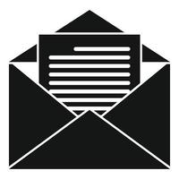 Estimator mail icon, simple style vector