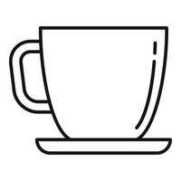 Office coffee cup icon, outline style vector