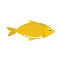 icono de pescado, estilo plano. vector