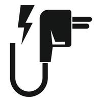 Hybrid car plug icon, simple style vector