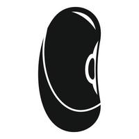 Organic kidney bean icon, simple style vector