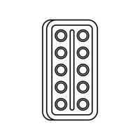 Watercolor in a box with brush icon, outline style vector