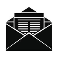 Mail icon, simple style vector