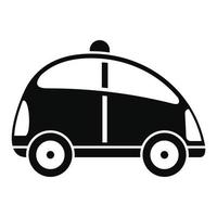 City self driving car icon, simple style vector