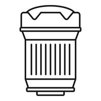 Lens ring icon, outline style vector