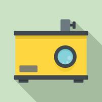 Old film projector icon, flat style vector