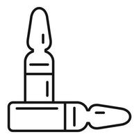 Syringe ampule icon, outline style vector