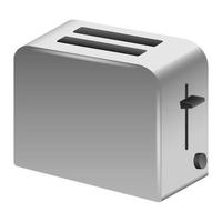 Toaster icon, realistic style vector