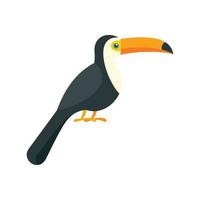 Toucan icon, flat style vector