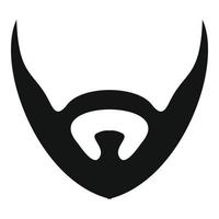 Short beard icon, simple style. vector