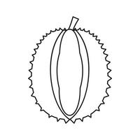 icono de durian, estilo de contorno vector