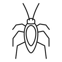 Cockroach bug icon, outline style vector