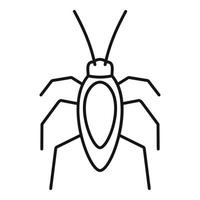 icono de error de cucaracha, estilo de esquema vector