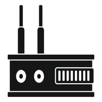 icono de satélite receptor, estilo simple vector