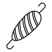 Fish bait plastic icon, outline style vector