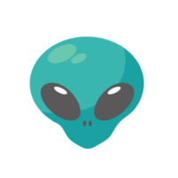 caras alienígenas. criatura alienígena verde con ojos grandes png