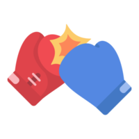 Boxing gloves. Fighting sports competition. png