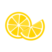 limones amarillos amargos. los limones ricos en vitaminas se cortan en rodajas para la limonada de verano. png