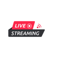 live streaming symbolenset online uitzendpictogram het concept van live streaming voor verkoop op sociale media. png