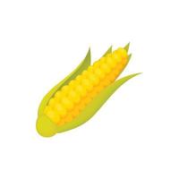 Corn icon, cartoon style vector