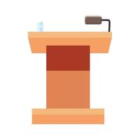 Tribune for speech icon, cartoon style vector