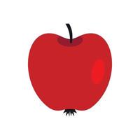 Red apple icon, flat style vector