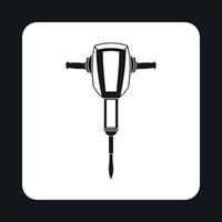 Jackhammer icon, simple style vector