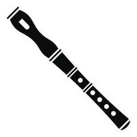 Flute instrument icon, simple style vector