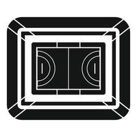 Top view sport field icon, simple style vector