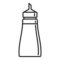 Sugar container icon, outline style vector
