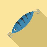 Fish bait icon, flat style vector