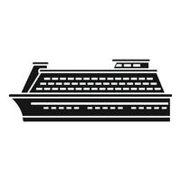 icono de crucero de lujo, estilo simple vector