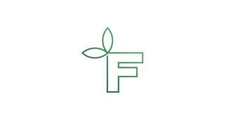 hoja de logotipo f para identidad. ilustración de vector de plantilla de naturaleza para su marca.