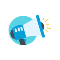 megaphone. A megaphone that shouts loudly alerts you of special discount news. png