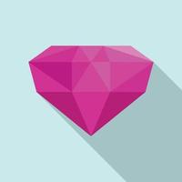 Precious jewel icon, flat style vector