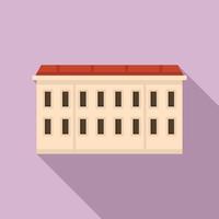 Riga apartment building icon, flat style vector