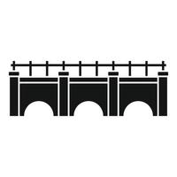 City bridge icon, simple style vector