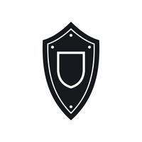 Shield icon, simple style vector