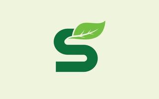 S logo leaf for identity. nature template vector illustration for your brand.