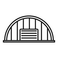 Storage hangar icon, outline style vector