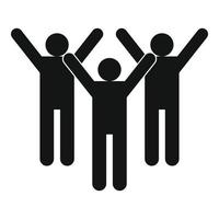 Winning teamwork icon, simple style vector