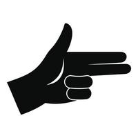 icono de signo de mano de pistola, estilo simple vector