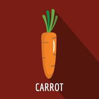 Carrot icon, flat style. vector