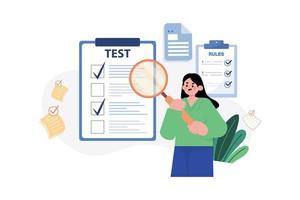 Test Administrator Illustration concept. A flat illustration isolated on white background vector