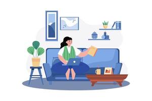 Women Working Remotely At Home vector
