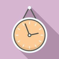 icono de reloj de pared de gerente de oficina, estilo plano vector